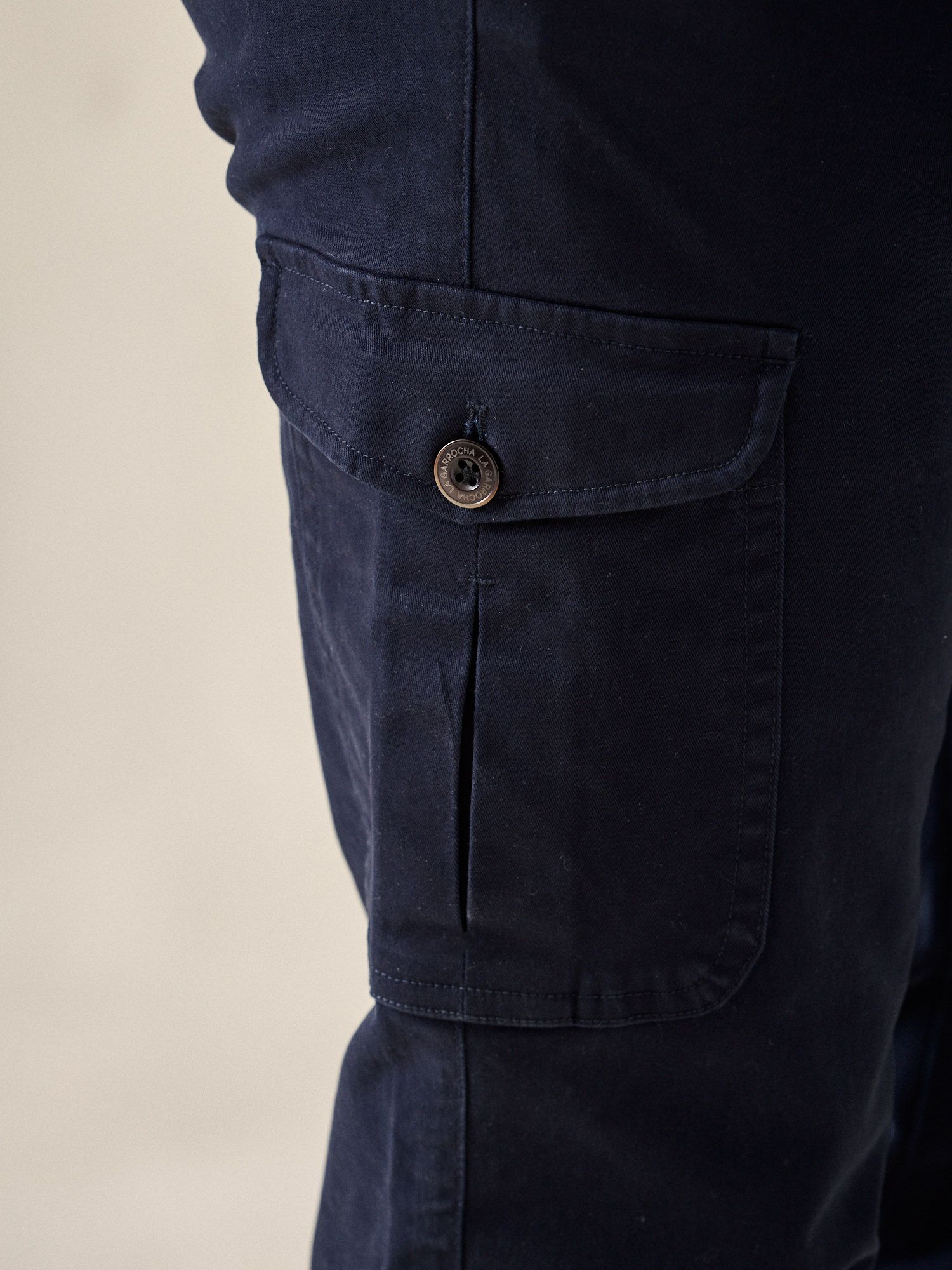 Cotton cargo trousers | Navy Blue
