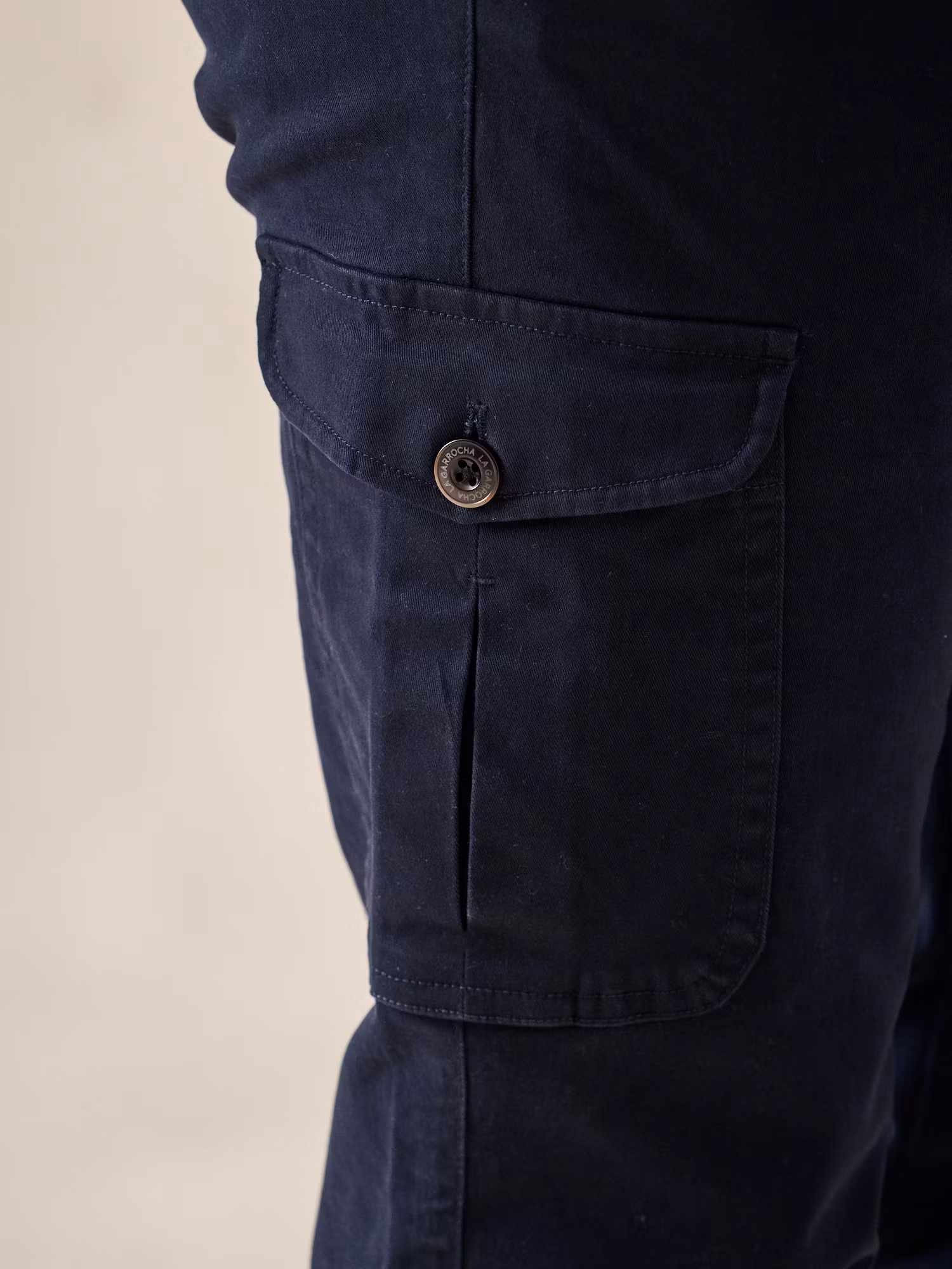 Cotton cargo trousers | Navy Blue