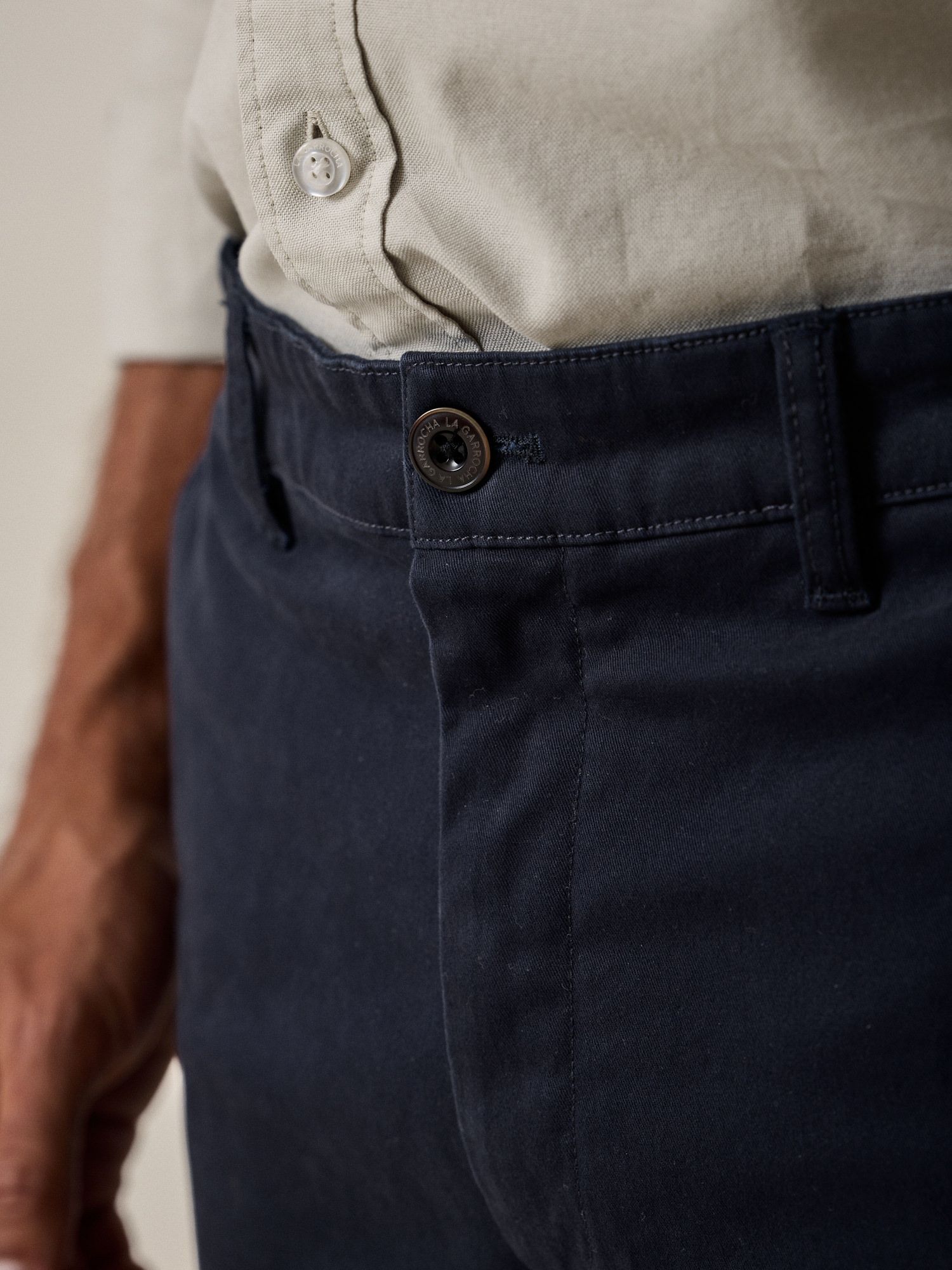Cotton cargo trousers | Navy Blue