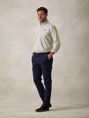 Pantalon cargo coton | Bleu Marine