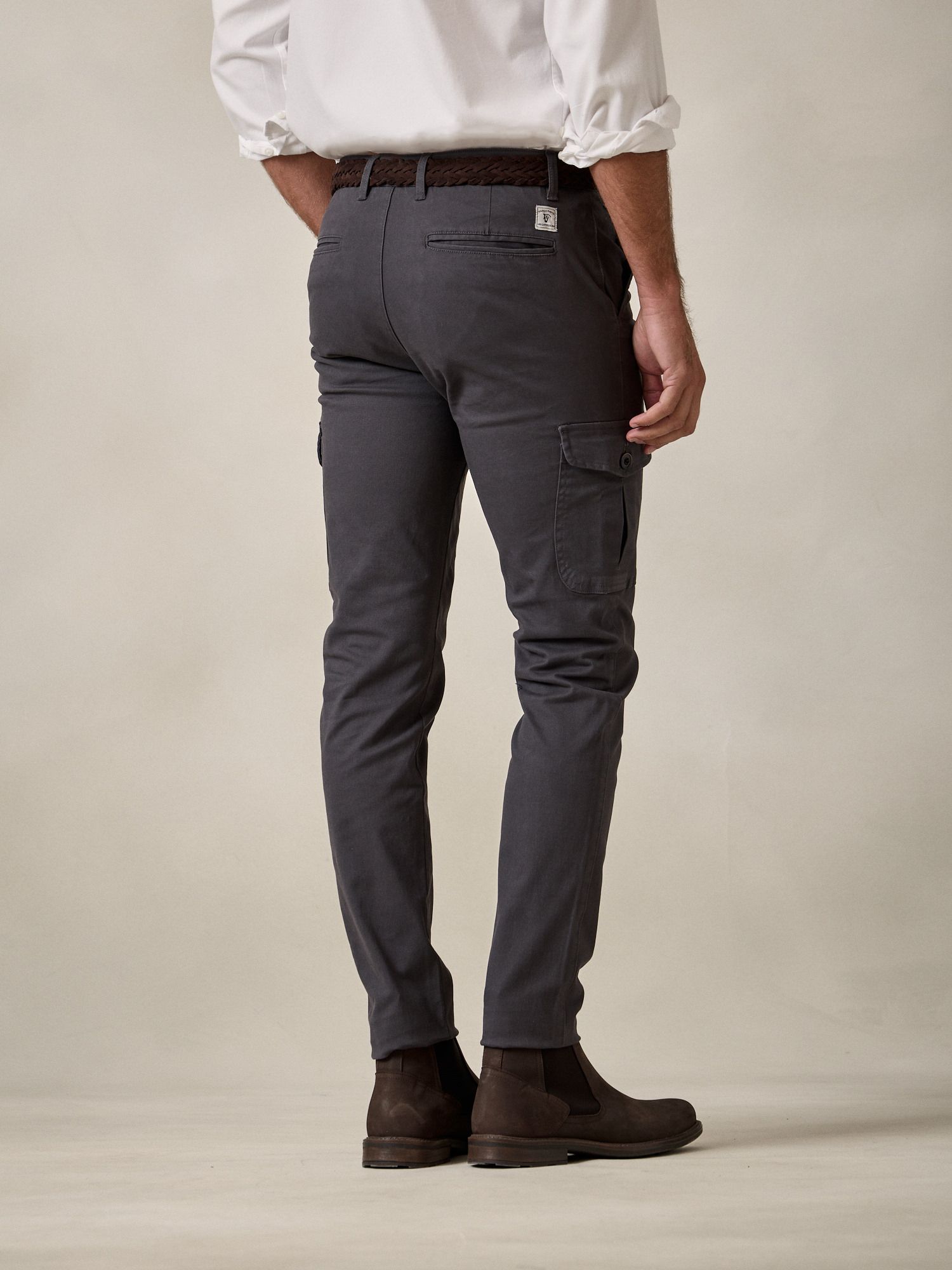 Cotton cargo trousers | Slate Grey