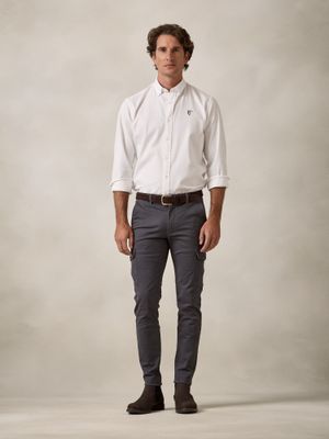 Cotton cargo trousers | Slate Grey