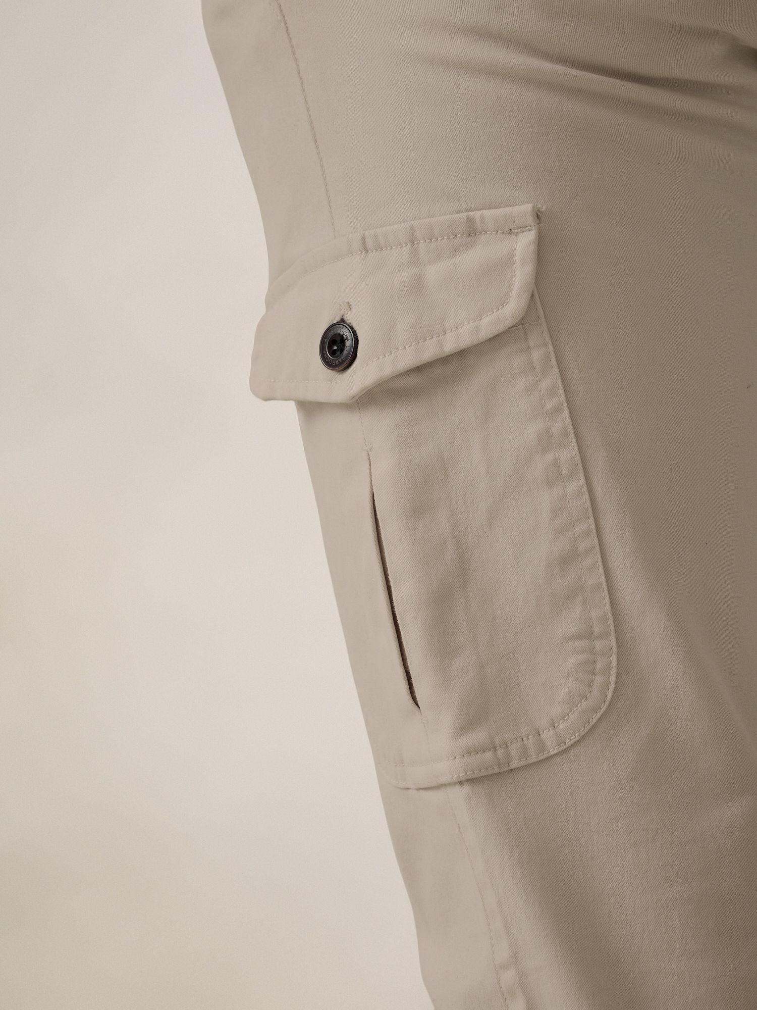 Cotton cargo trousers | Stone