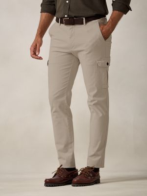 Cotton cargo trousers | Stone