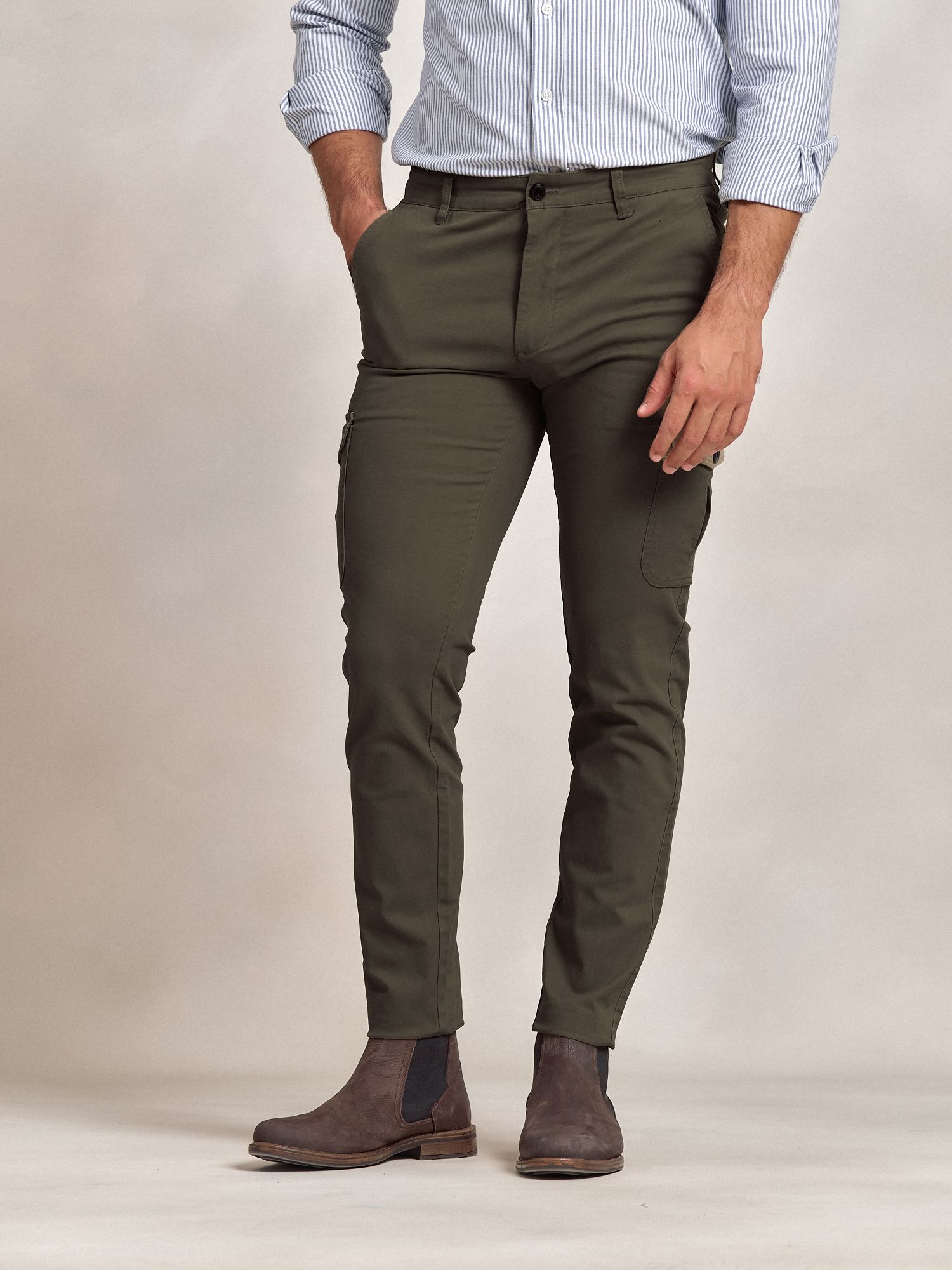 Cotton cargo trousers | Green