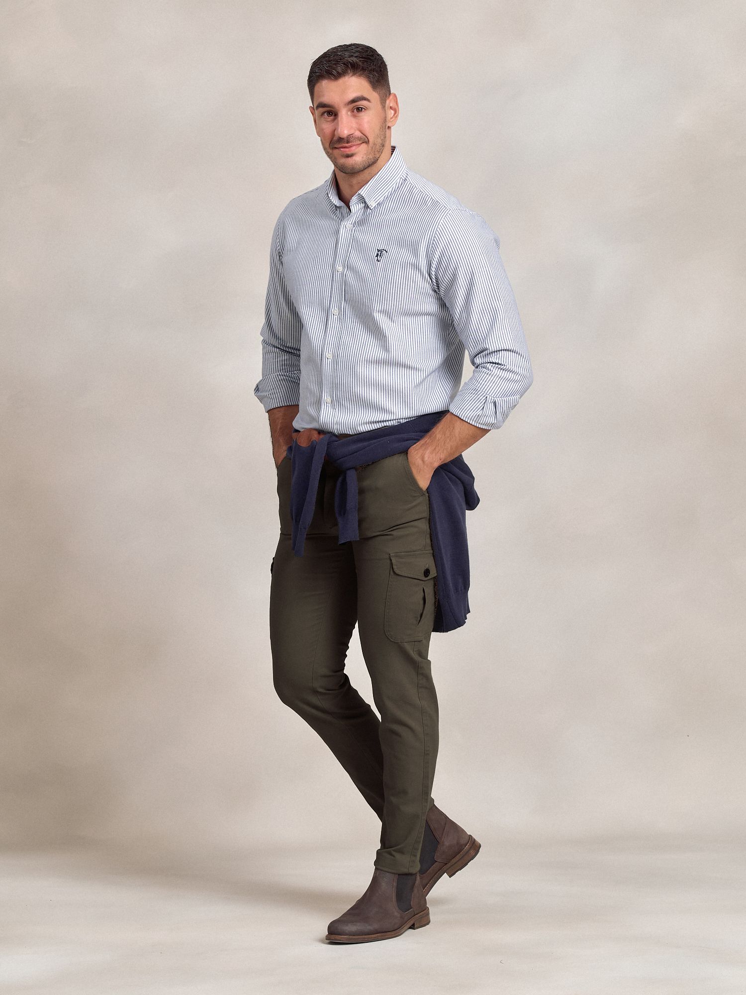 Pantalon cargo coton | Vert