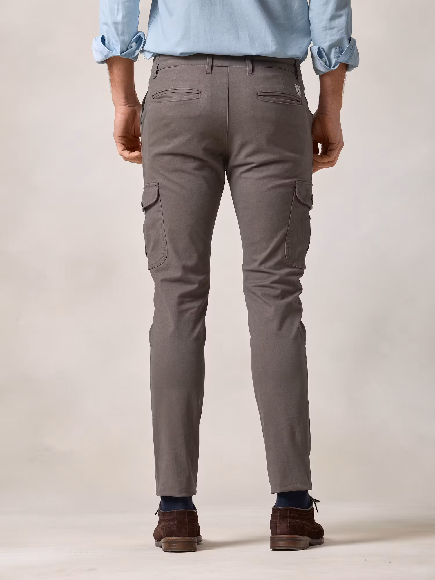 Cotton cargo trousers | Tan