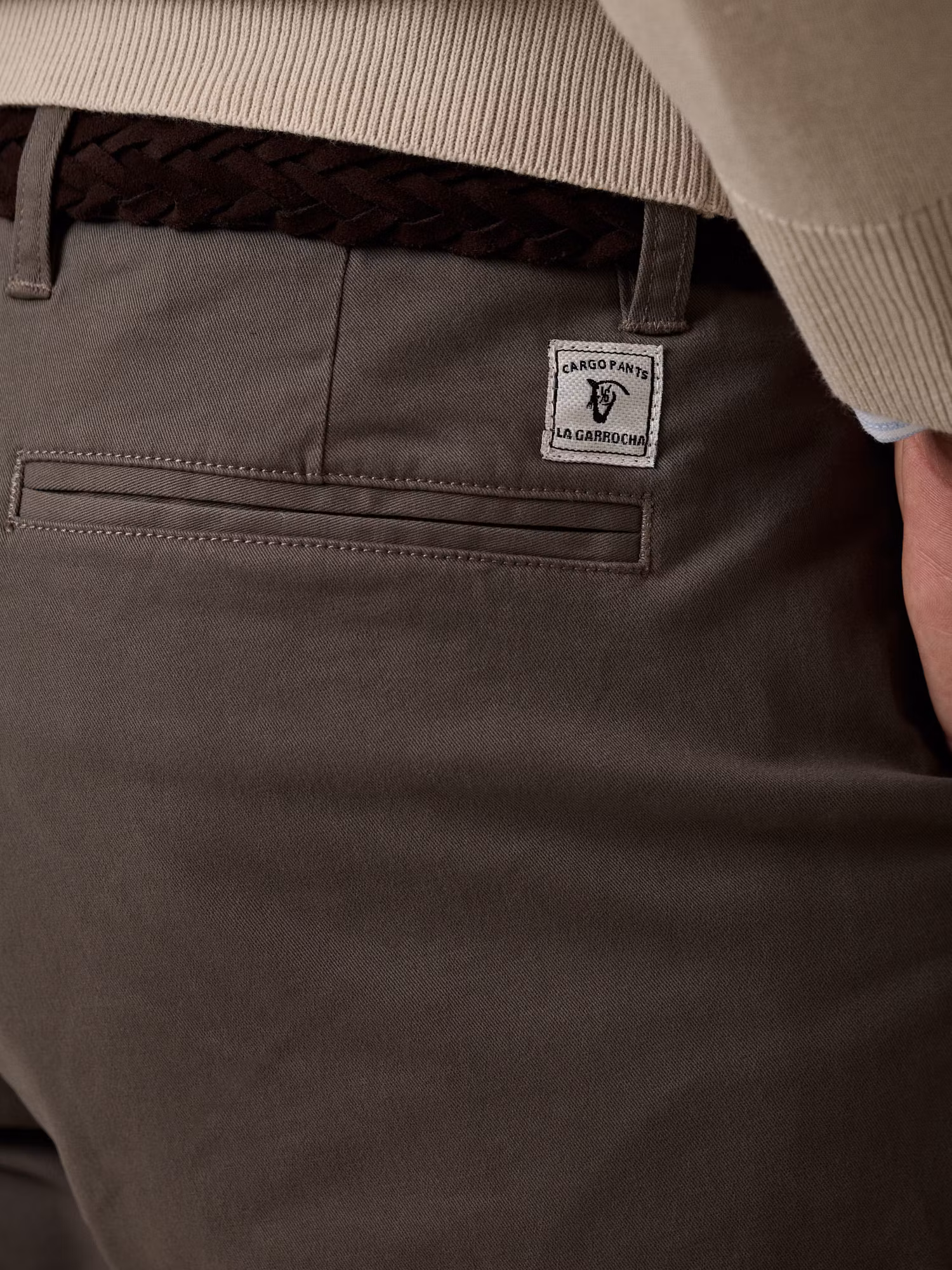 Cotton cargo trousers | Tan