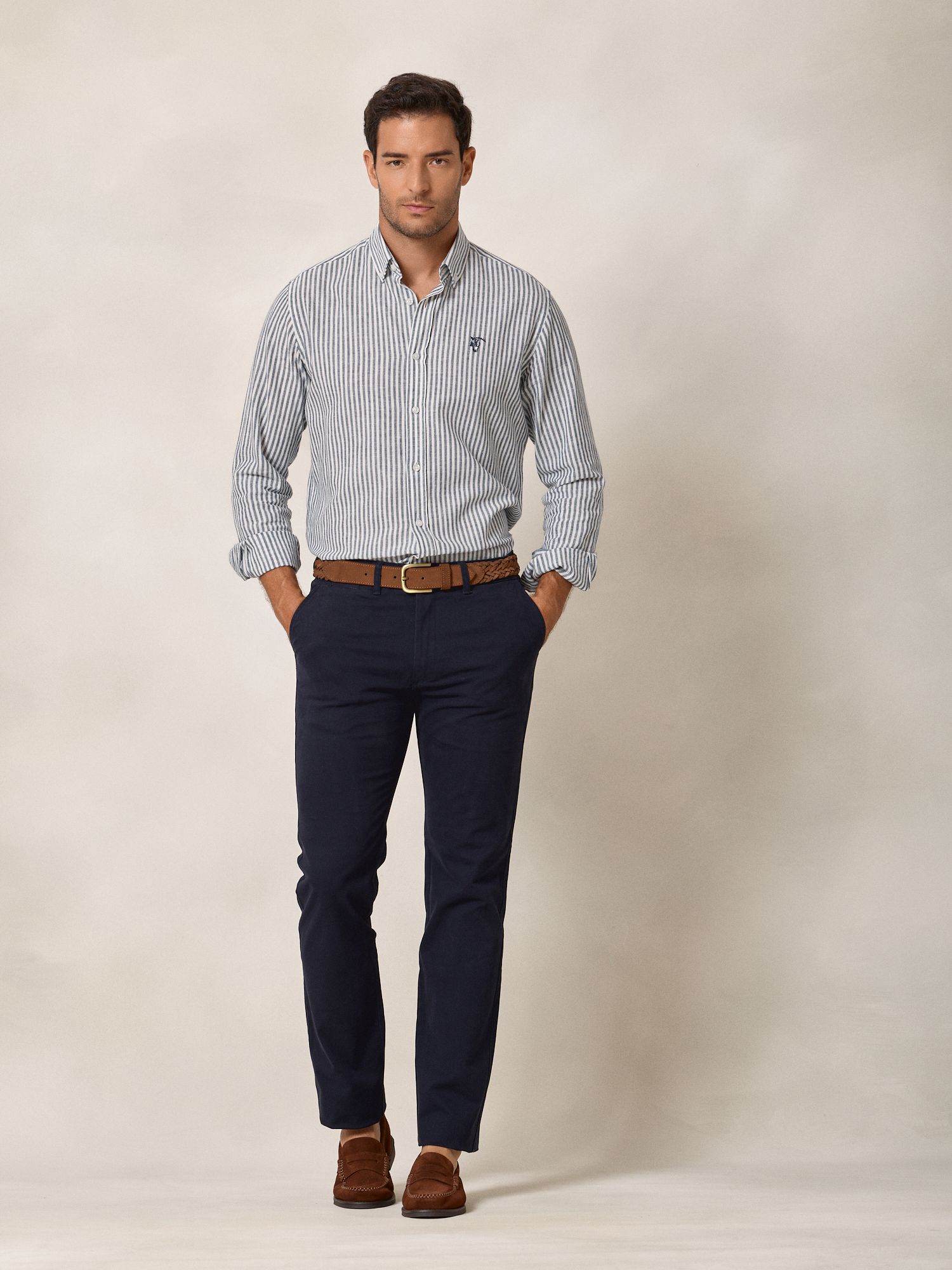 Regular Chinos | Navy Blue