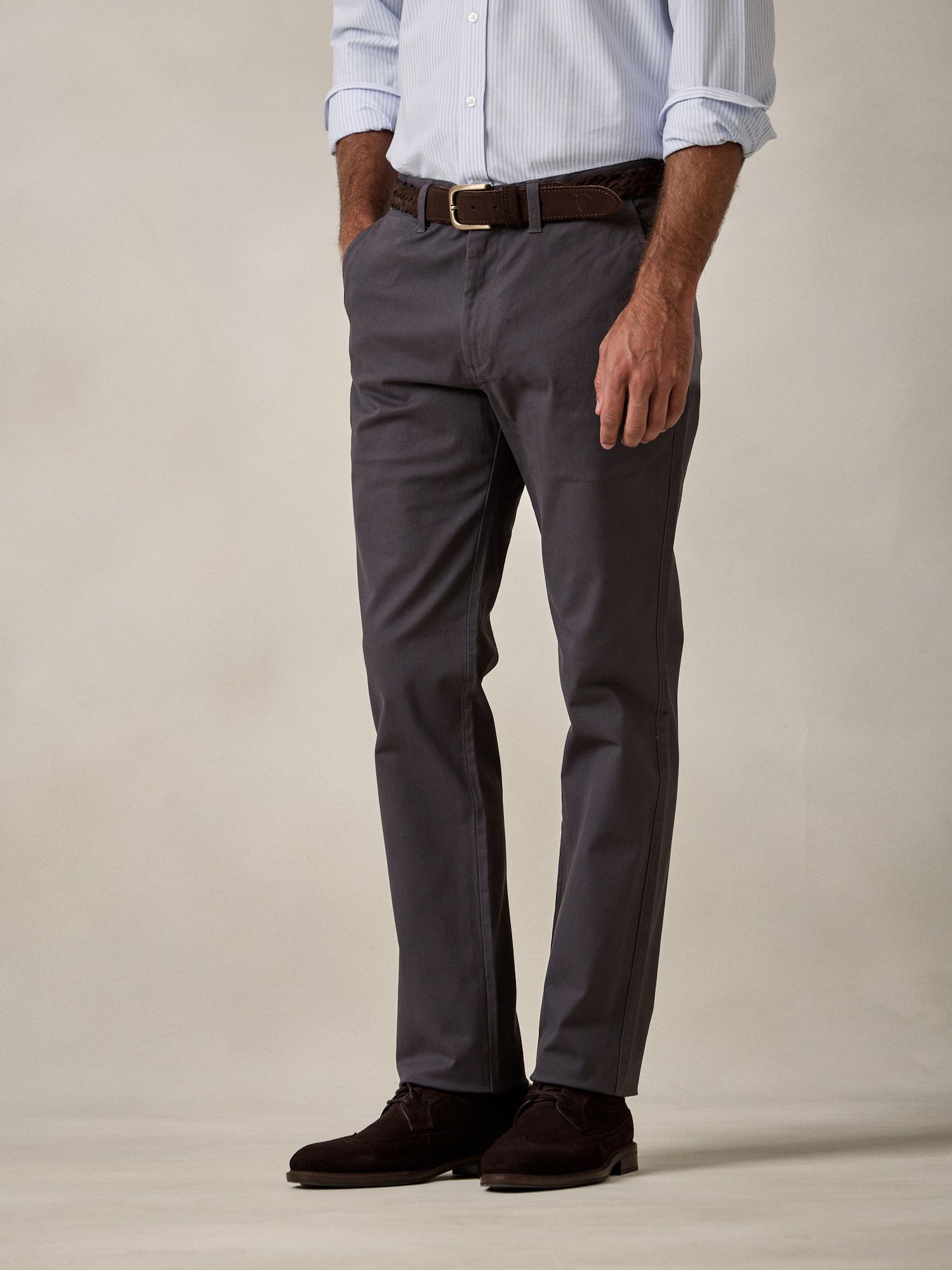 Regular Chinos | Slate Grey
