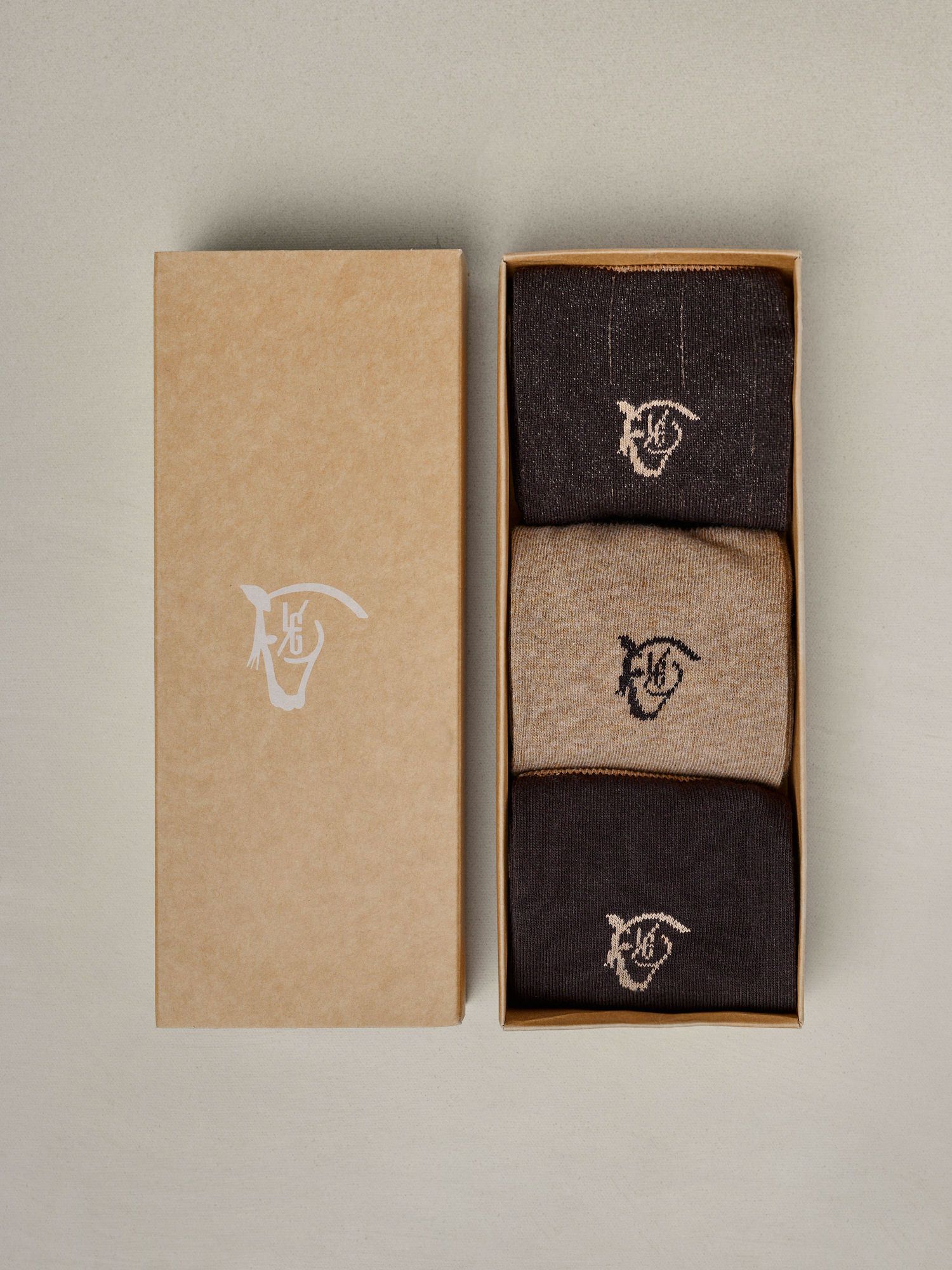 Pack 3 Calcetines Canalé Vestir | Chocolate