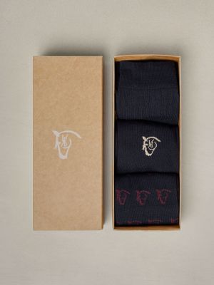 Pack de 3 Meias Equestres | Azul Marinho