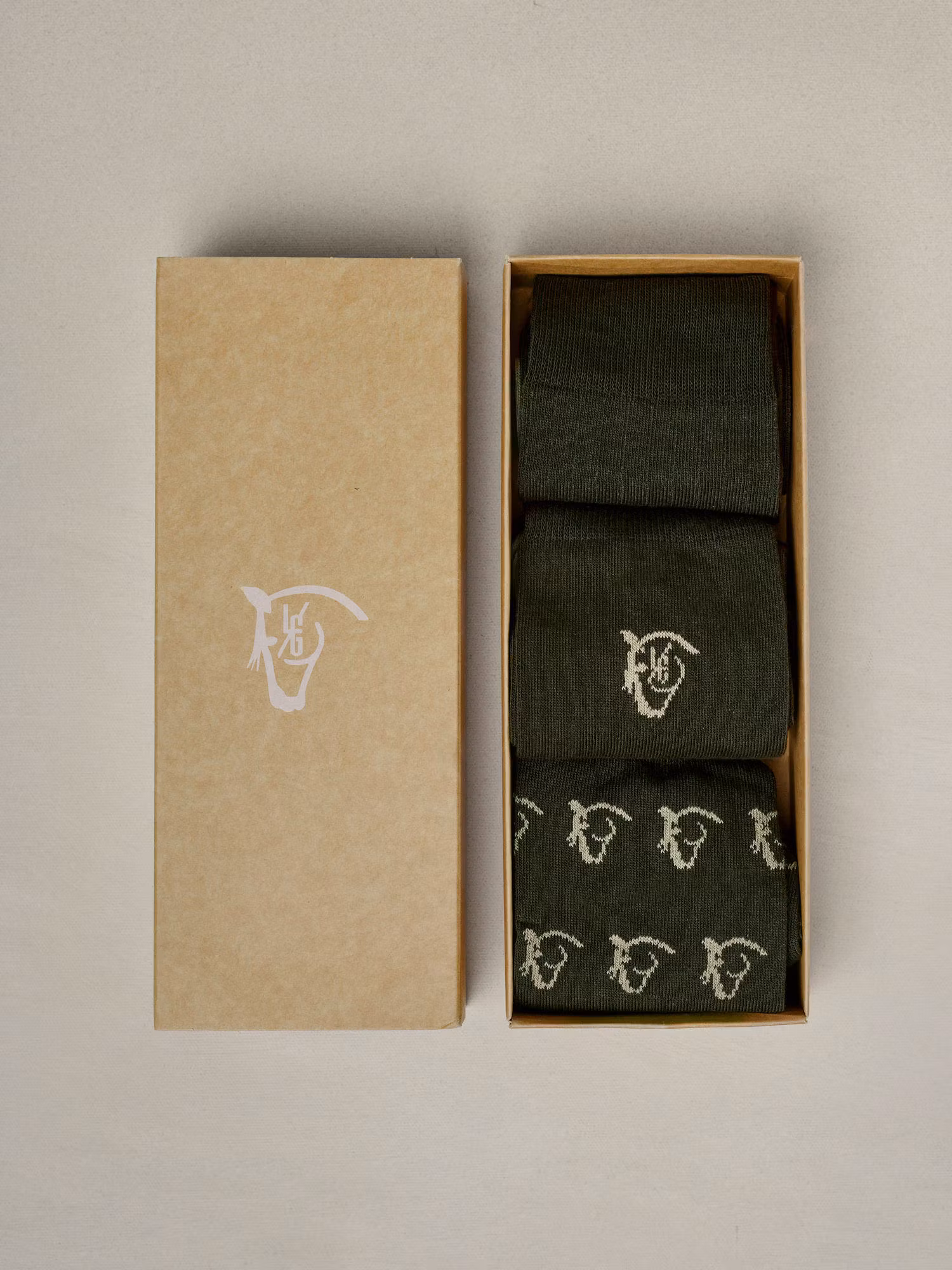 Pack de 3 Meias Equestres | Verde Abeto