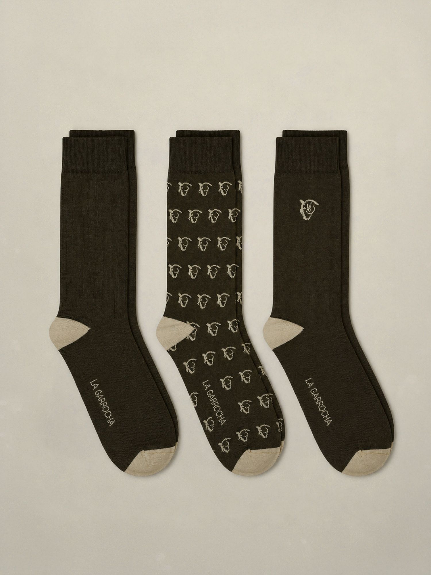 Pack de 3 Meias Equestres | Verde Abeto