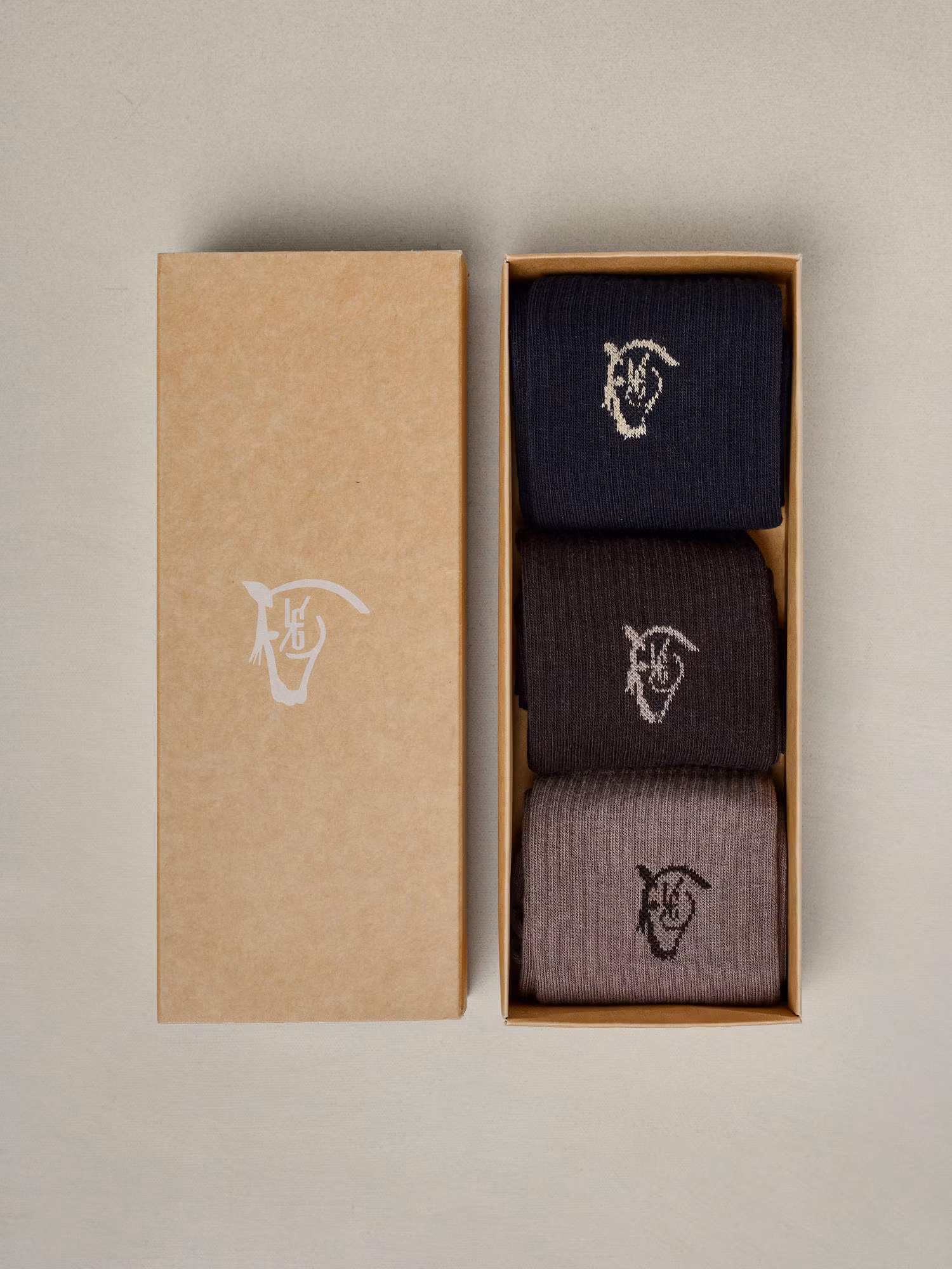 Pack de 3 pares de meias lisas caneladas | Azul Marinho