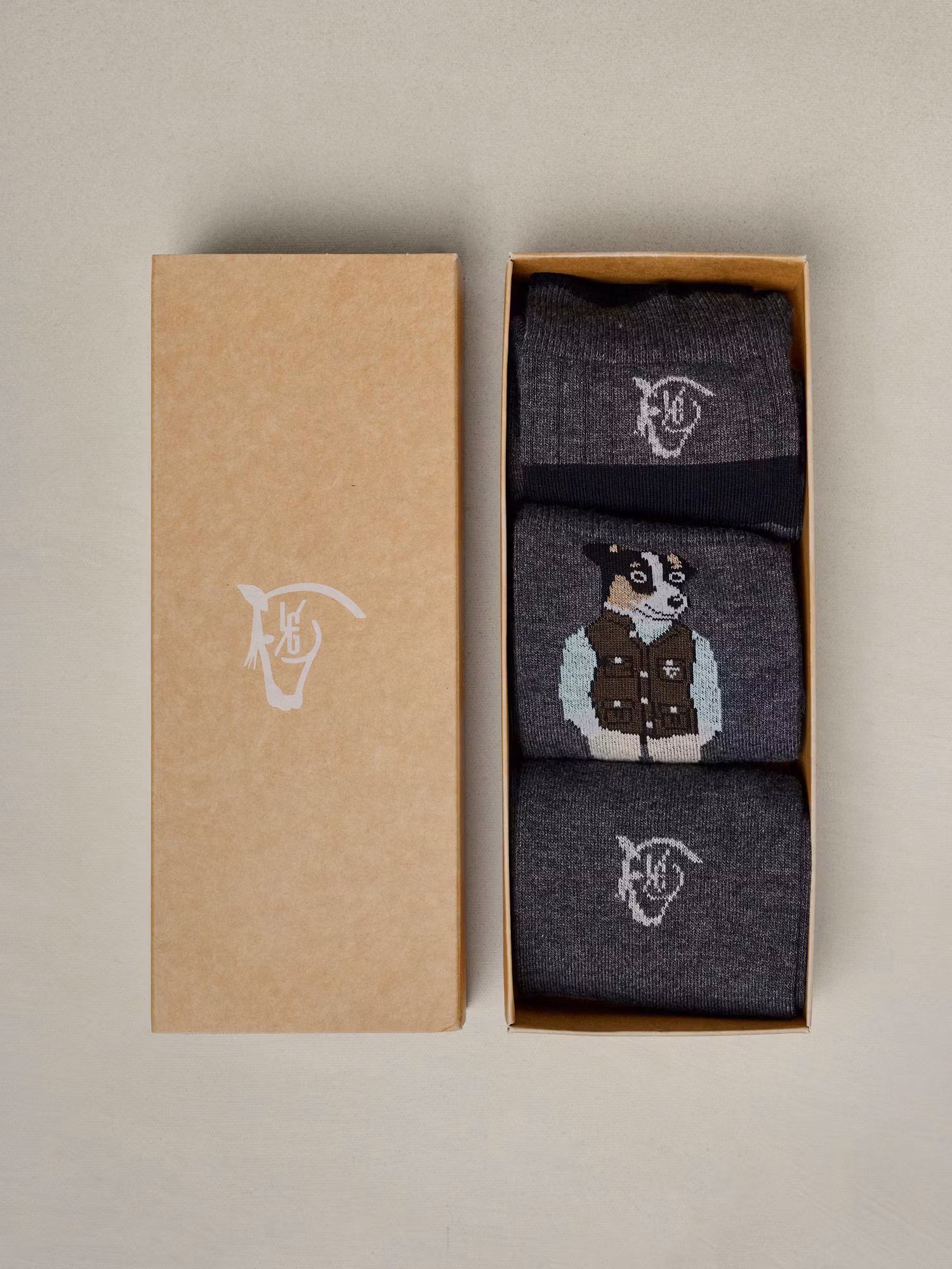 Pack de 3 pares de meias Rocho | Cinza Marengo