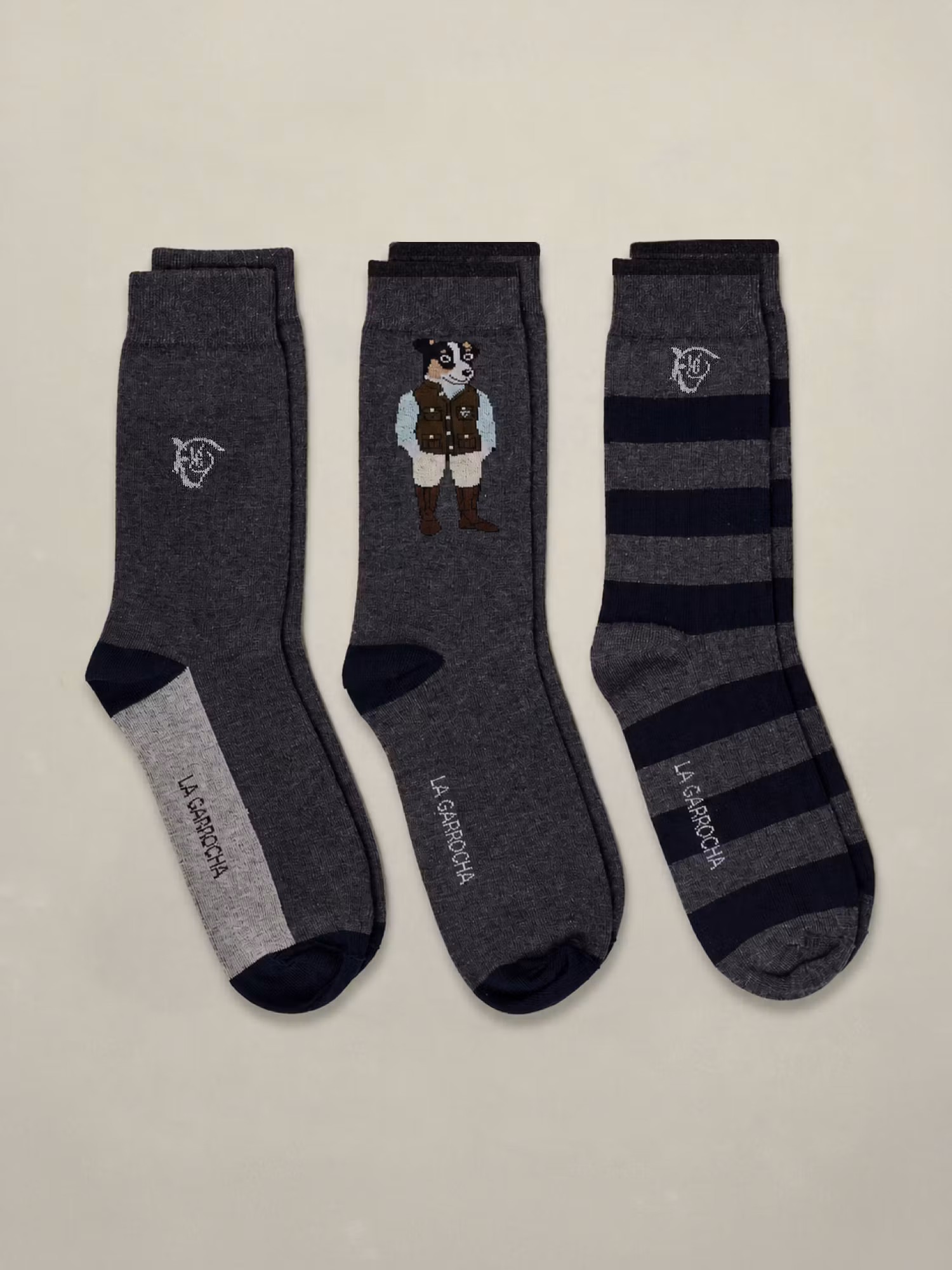 Pack de 3 pares de meias Rocho | Cinza Marengo
