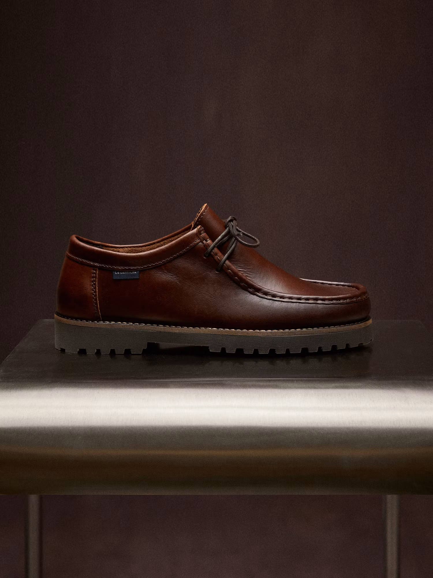 Leather Lace-Up Shoe | Brown