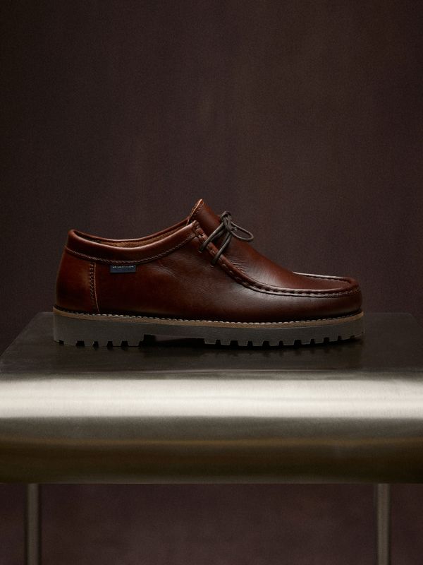Leather Lace-Up Shoe | Brown