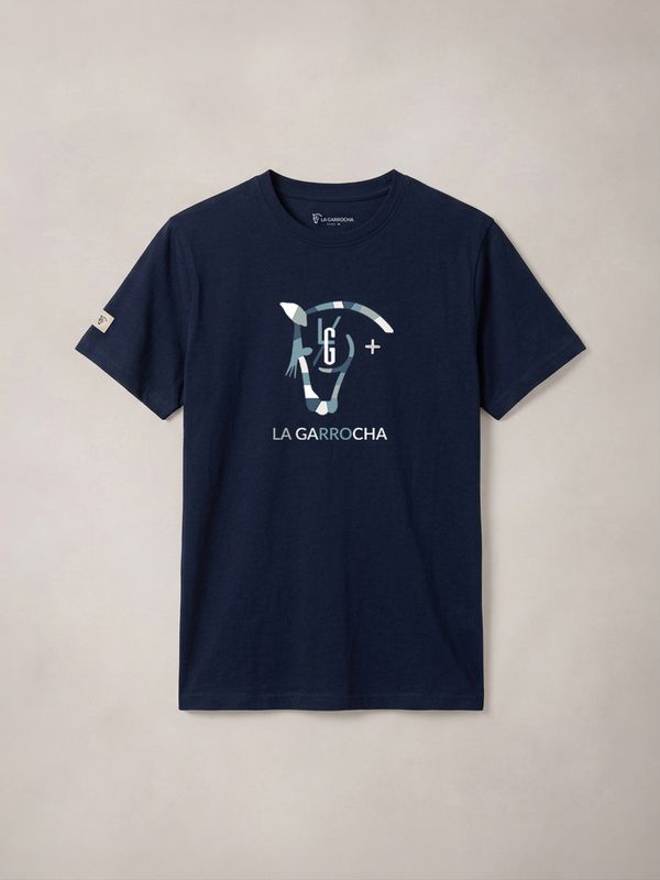T-shirt solidária Equitación Positiva | Azul Marinho