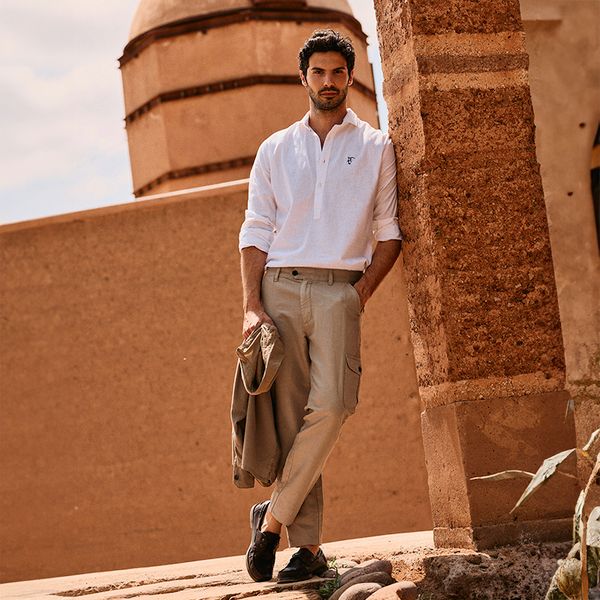 NOMAD - CAMISA LINO BLANCA